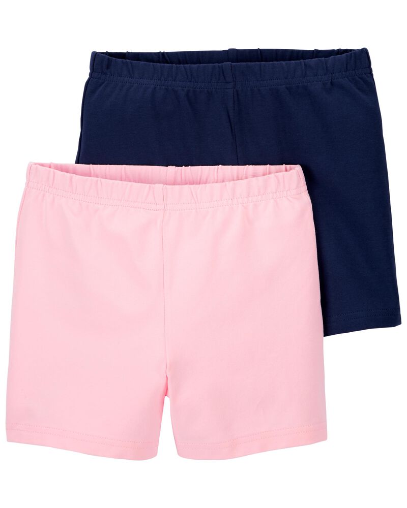 Navy Carters Baby Girls Toddler 2-Pack Tumbling Shorts